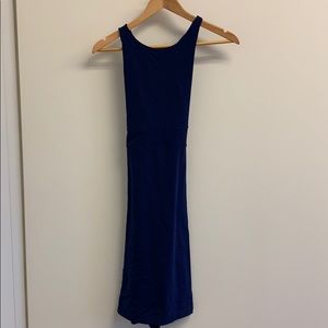 Susana Monaco Navy twist open back dress